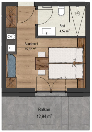 Grundriss Ferienwohnung Hermann